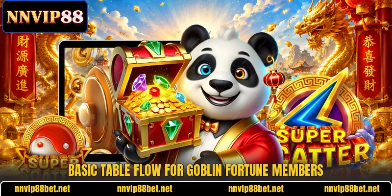 Basic table flow for Goblin Fortune members Basic table flow for Goblin Fortune members