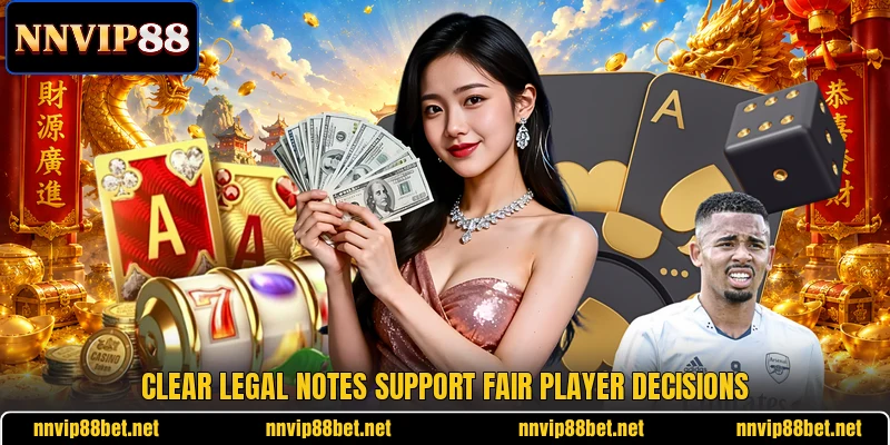 Clear legal notes support fair player decisions Clear legal notes support fair player decisions