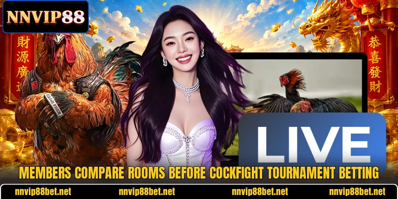 Members compare rooms before cockfight tournament betting Members compare rooms before cockfight tournament betting