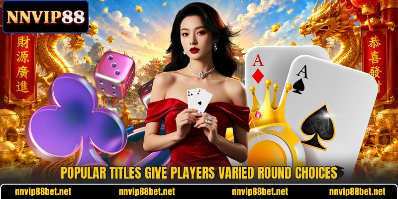 Popular titles give players varied round choices Popular titles give players varied round choices