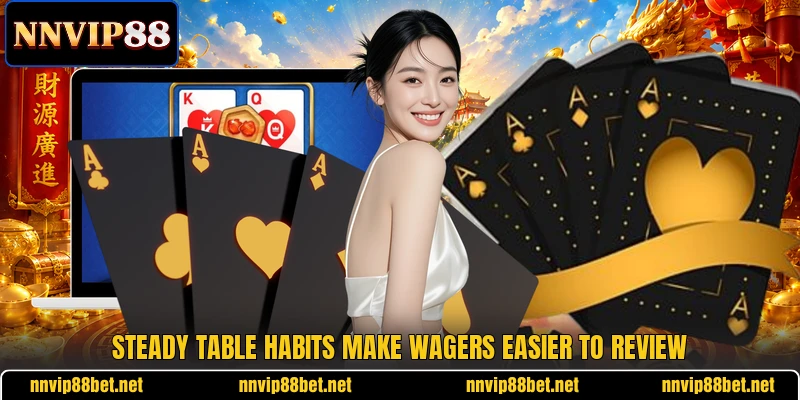 Steady table habits make wagers easier to review Steady table habits make wagers easier to review