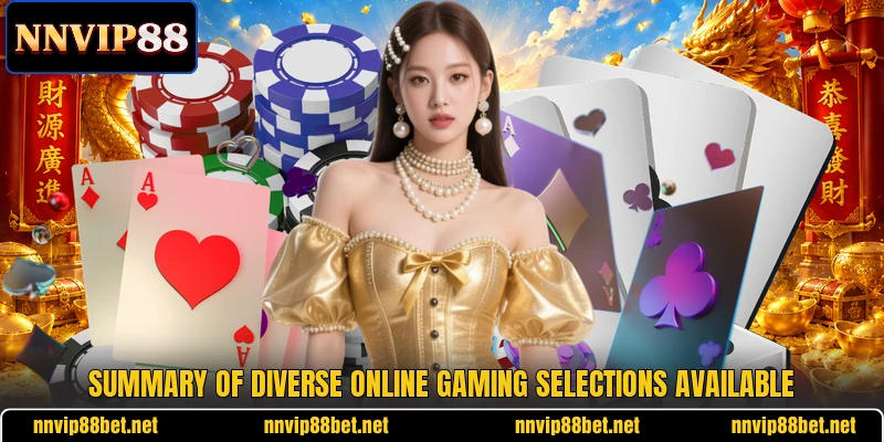 Summary of diverse online gaming selections available Summary of diverse online gaming selections available