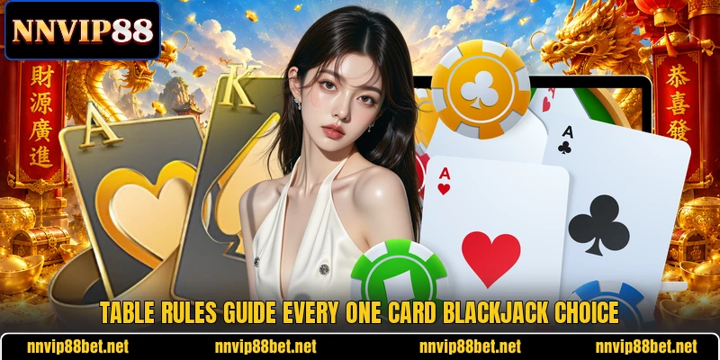 Table rules guide every one card blackjack choice Table rules guide every one card blackjack choice